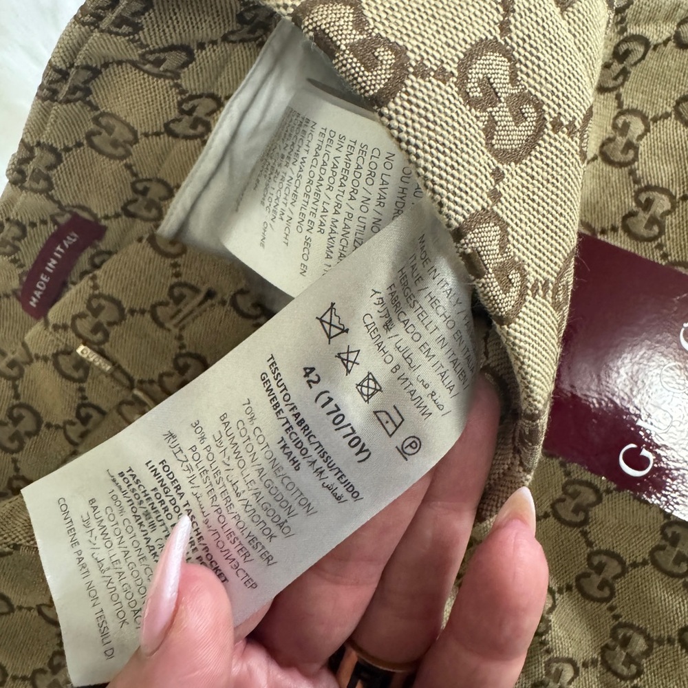 Gucci Beige Brown Monogram High-Waist Shorts - Picture 5 of 7